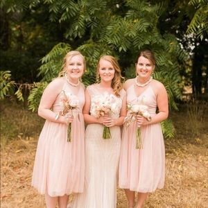 Blush Tulle Midi Dress